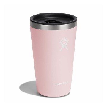 【【蘋果戶外】】Hydro Flask【隨行杯 / 473ml】16oz 保溫隨行杯 (櫻花粉) 附蓋 咖啡杯 保溫杯 保冷杯 保溫瓶 TUMBLER