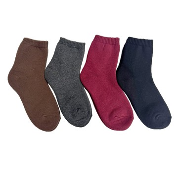 【老船長ifeet】冬天保暖棉質毛襪素色1300-1台灣製造室內厚-6雙入