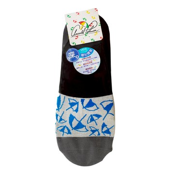 Arnold Palmer 雨傘牌 男款 撞色混紗深履隱形襪  微束足弓  排汗性佳  止滑膠設計  黑色  單一尺寸  1雙