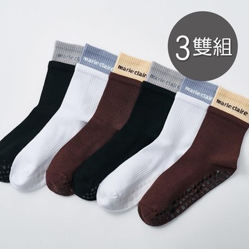 美麗佳人消臭止滑雙層襪 中筒襪22-26cm-3雙組(MC-AS101)