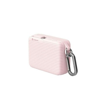 【ADAM 亞果元素】VIONTA T1 旅行用自帶線行動電源 10000mAh｜粉色【三井3C】
