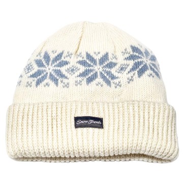 SNOW TRAVEL 雪之旅 男女高級美麗諾85%羊毛帽  牙色  F