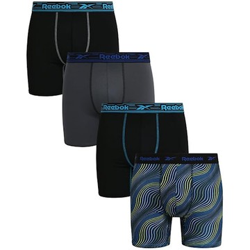 Reebok 男4高性能彈性合身四角內褲(多色系)