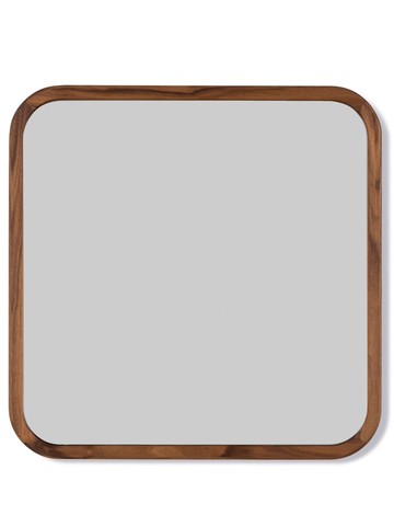 Fredericia Furniture - Silhouette squared mirror - unisex - glass/Walnut - One Size - Neutrals