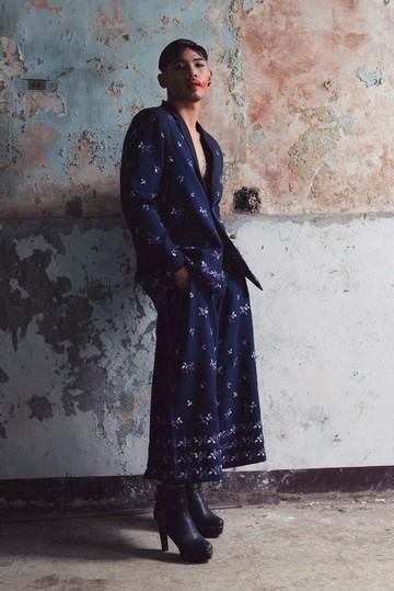 繡花九分大寬褲(162P05)