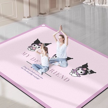 卡通瑜伽墊運動地毯親子雙人室內健身墊跳繩毯靜音墊舞蹈 y6301