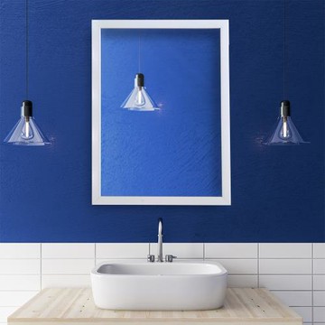 Aberdeen 藝術鏡-珍珠白 鑽石黑 60x45