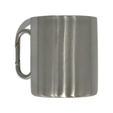 FANCY LIFE 登山扣環隔熱杯 300ml  不鏽鋼色  1個