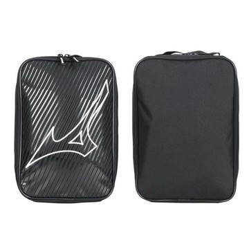 MIZUNO 鞋袋-台灣製 手提袋 鞋履收納 美津濃 33TM310490 黑白