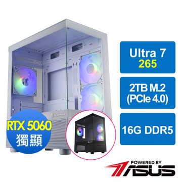 華碩B860平台[魔雲英雄]Ultra 7 265/16G/RTX 5060/2TB_M2