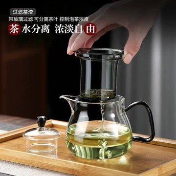 茶壺茶具套裝泡茶壺2024新款茶水分離高硼硅玻璃茶壺加厚耐高溫