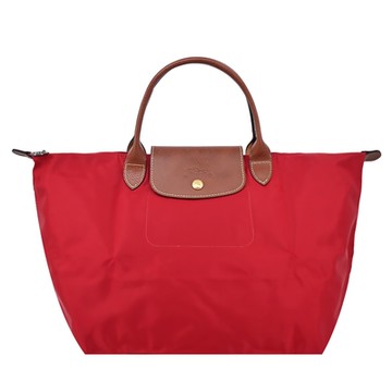 LONGCHAMP Le Pliage 短把摺疊水餃包(中/紅)