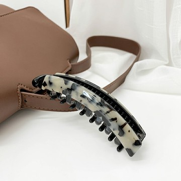 韓國醋酸大號香蕉夾豎夾馬尾發夾防滑夾子頭飾發卡氣質后腦勺豎卡