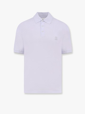 Cotton polo shirt with iconic embroidery - BRUNELLO CUCINELLI - gender_Man