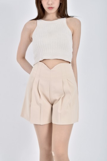 (S) 【尚樺私服】g g j高腰質感杏色短褲