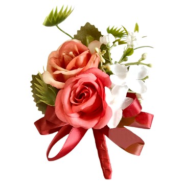 婚禮手腕花 PE材質 7*12cm  紅色  2個