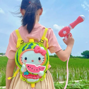 🍀臺灣出貨🍀兒童卡通KT貓庫洛米背包水槍抽拉式噴水槍男女孩夏季戶外戲水玩具禮物