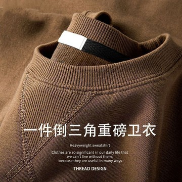 衛衣男款春秋季新款寬鬆美式加肥加大上衣潮加絨加厚大碼長袖