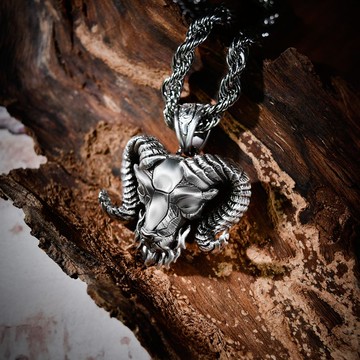 率性山羊頭 項鍊 男項鍊 個性項鍊 個性飾品 項鍊 長項鍊