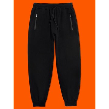 2024新款春秋季大碼男褲寬松顯瘦束腳衛褲加肥加大胖子純色長褲潮