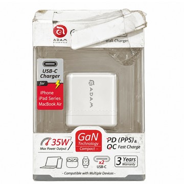 〔盒損出清〕35W 氮化鎵雙孔 快充充電器 USB-C 快充  Type-C充電頭 35W 快充充電器 包裝有損不介意在