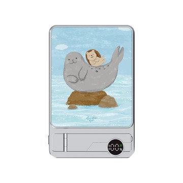 【插畫家聯名】Mandie快樂海豹Turbo極速輕薄磁吸行動電源