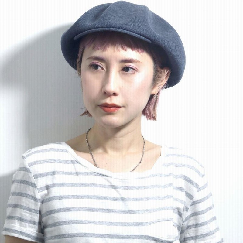 つば付き サマーニットベレー 春夏 キャスケット ベレー帽