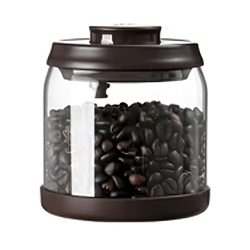 德利生活 密封玻璃咖啡罐 600ml  1個