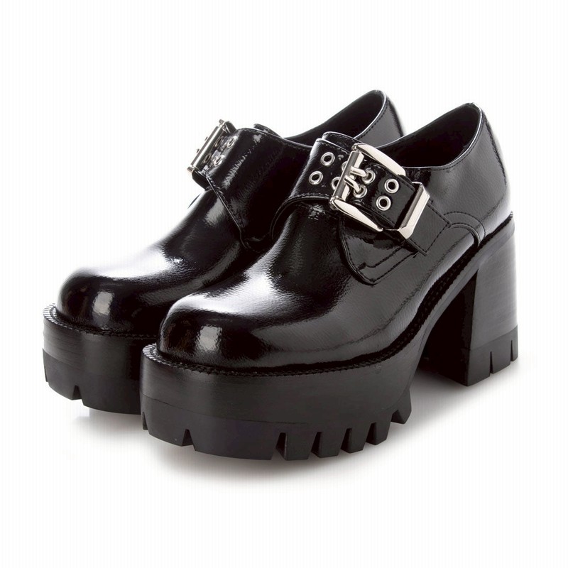 ジェフリーキャンベル Jeffrey Campbell キャタピラーソールモンクベルトシューズ ブラック 通販 Lineポイント最大1 0 Get Lineショッピング