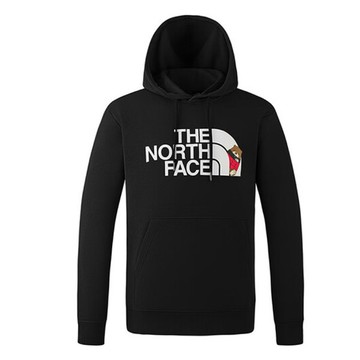 The North Face 男 TNF CORE NUPTSE BEAR 保暖長袖連帽T恤.休閒運動上衣/袋鼠式插手袋.棉質毛圈面料/ 8F0C