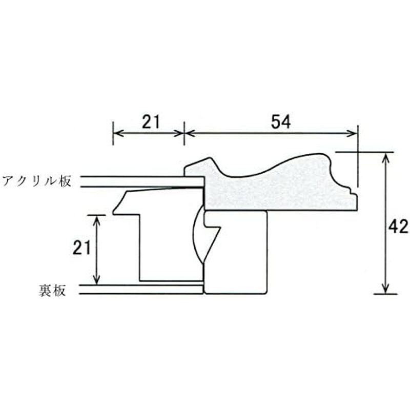 大仙 油彩用額縁 BT-01 アクリル仕様 壁用フック付 (スクラッチゴールド, F10)