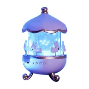 CStar 旋轉小屋兔兔音樂投影燈