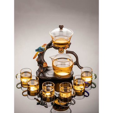 玻璃全自動茶具套裝輕奢高檔泡茶壺茶杯家用懶人泡茶神器2025新款