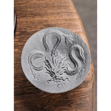 冰磧巖茶杯中式純手工雕龍主人杯家用大號品茗杯茶盞茶碗石頭茶具