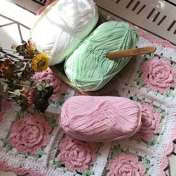 DIY材料包 坐墊 玫瑰毯 毛線包 送視頻教程