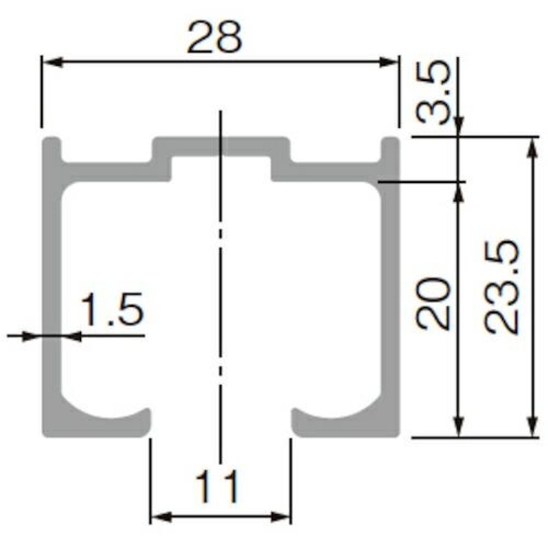 アトム ソフトクローズ・折戸用兼用レール HR-150 シルバー 2000mm 070248 アトムリビンテック(株) (メーカー取寄) 通販  LINEポイント最大0.5%GET LINEショッピング