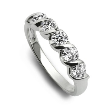 【BRILLMOND】 天然鑽石 50分 18K金 典藏舞動線戒(天然鑽石總重50分)