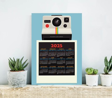 復古相機掛曆 2025 年，辦公室年度日曆