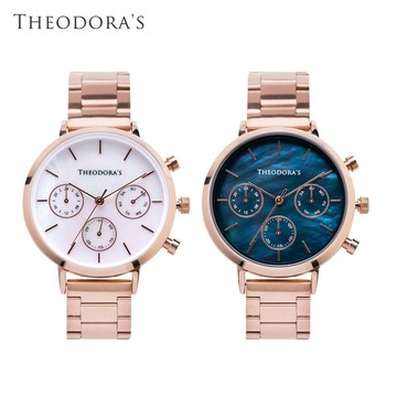【THEODORA'S】 Orpheus 三眼母貝可拆節實心鋼鍊帶手錶[小錶面] 【希奧朵拉】