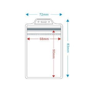 TP-052 直式防水夾鍊名牌套(100入/包)