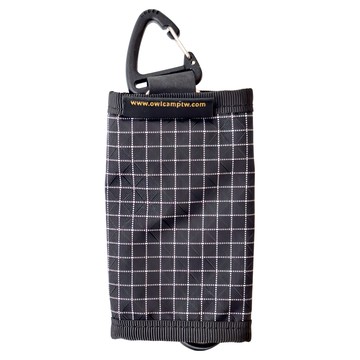 OWL CAMP 鑰匙包 大力馬  菱格黑  10.7 x 7.5~19.3cm