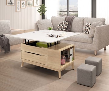 【歐風別館】奧斯陸3.3尺升降大茶几【基隆至台中免運費】