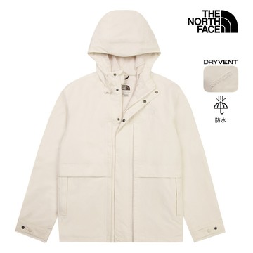 The North Face北面男款米白色M66DRYVENT防水衝鋒衣｜8DXJQLI 外套