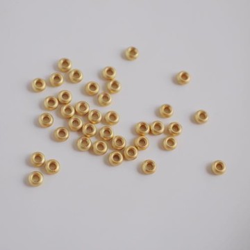 18K包金鍍金保色沙金仿金車輪珠隔珠diy手工串珠手鏈配飾材料配珠