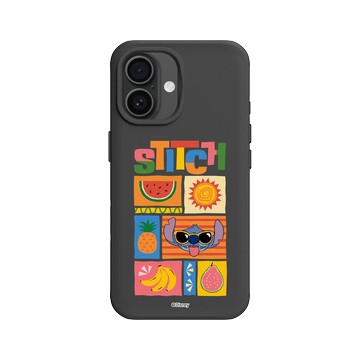 iPhone 16 SolidX 黑 - 迪士尼-史迪奇 Disney Stitch - 史迪奇 - 史迪奇與水果