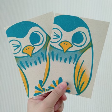 貓頭鷹明信片兩入組