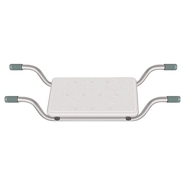 橙盈 浴缸適用防滑鋁合金排水洗澡座板 無背減壓穩固型 A037  1個  白色