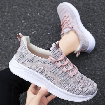 【LN】★繫帶飛織休閒舒適透氣女鞋(女鞋/舒適/好走)