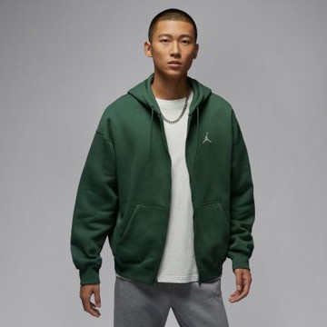 NIKE 外套 男 運動連帽外套 喬丹 刷毛中磅 寬鬆版型 AS M J BRK OVS FZ HD 綠 IB7232-323
