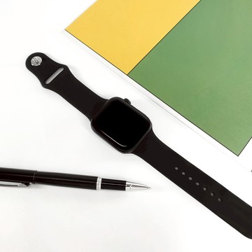 Apple Watch 全系列通用錶帶 蘋果手錶替用錶帶 運動矽膠錶帶 黑色 #865-AP01-BK